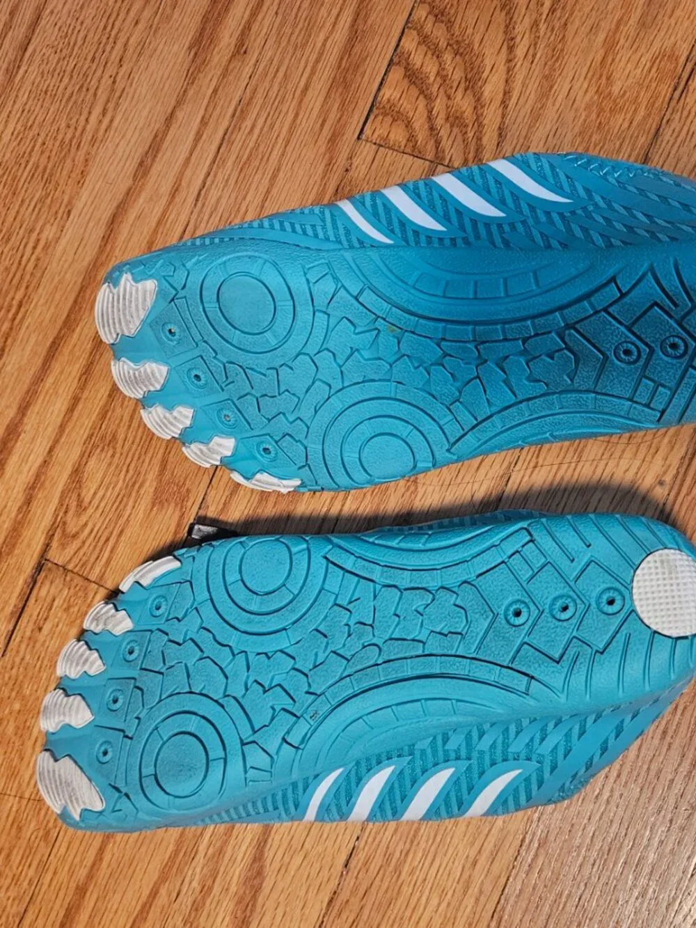 Unisex Water Shoes Size 41 EU Light Blue/White Yellow Sole Quick Dry Aqua Shoes